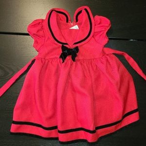 Vintage red and black toddler dress 2t